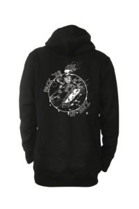 Cool print black hoodie