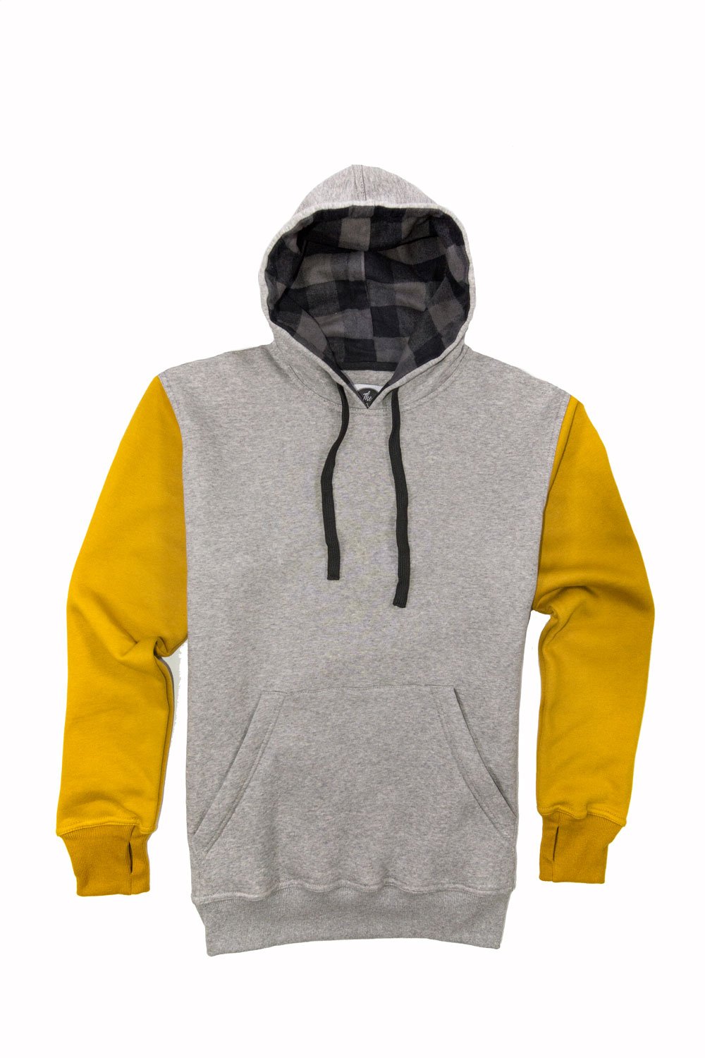Mustard and grey taller cut hoodie