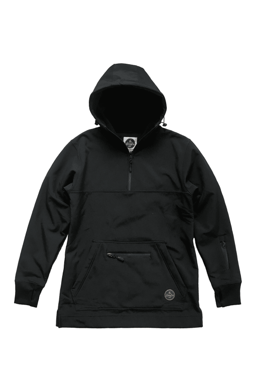 wool hooded anorak